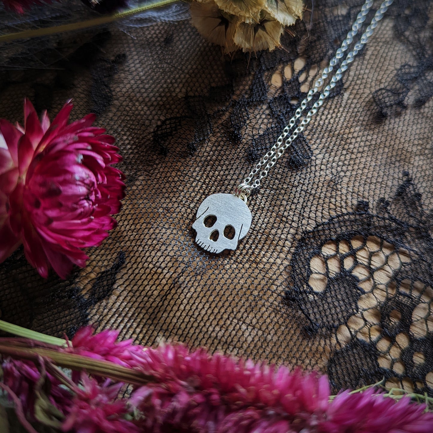 Silver Skull Necklace
