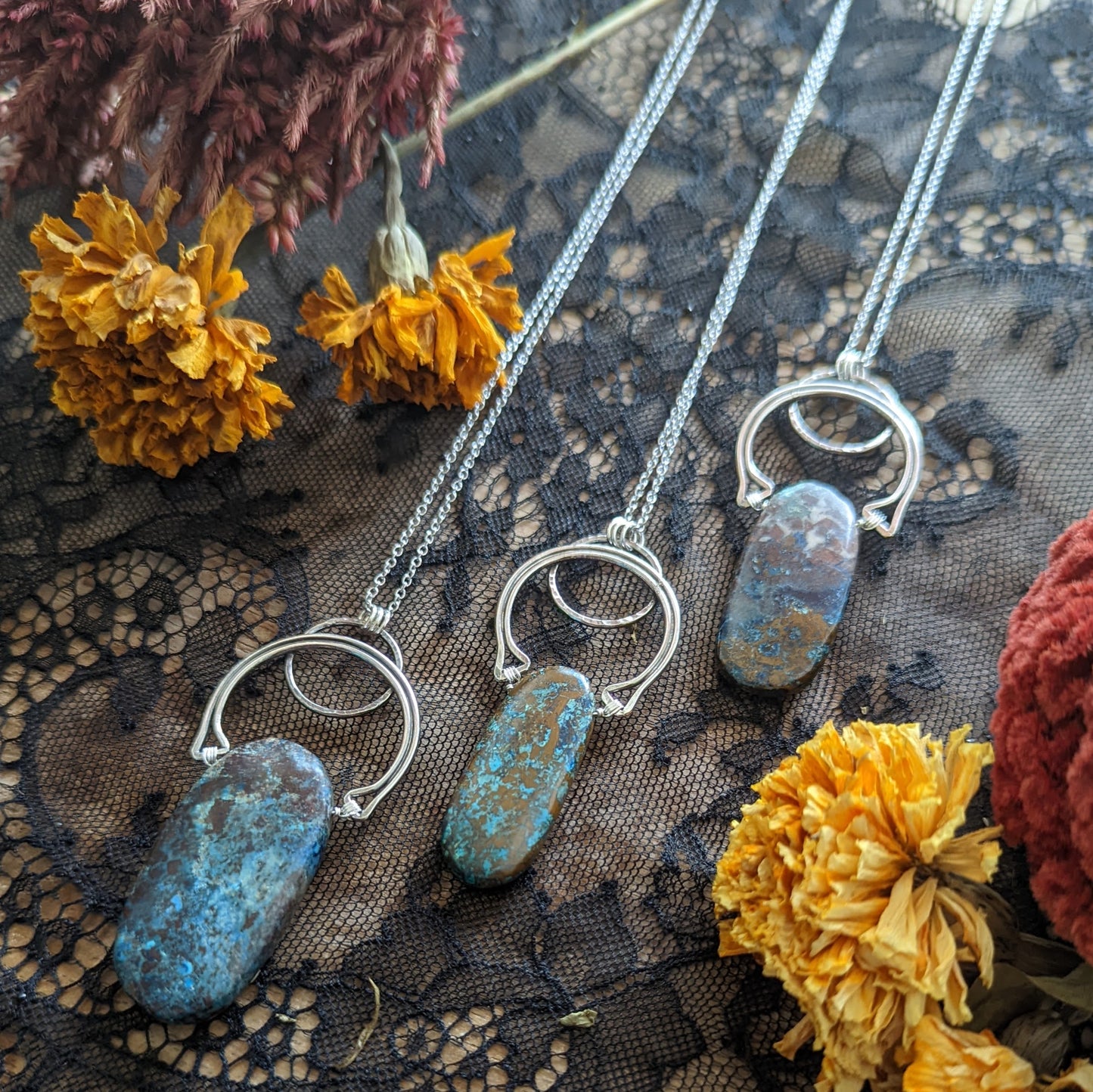 Azurite Stepping Stone Necklace