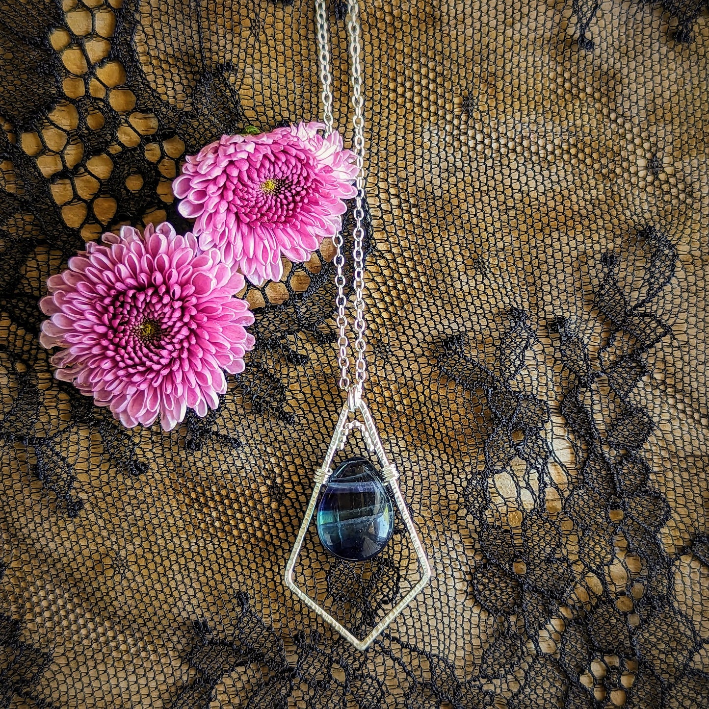 Fluorite Diamond Necklace