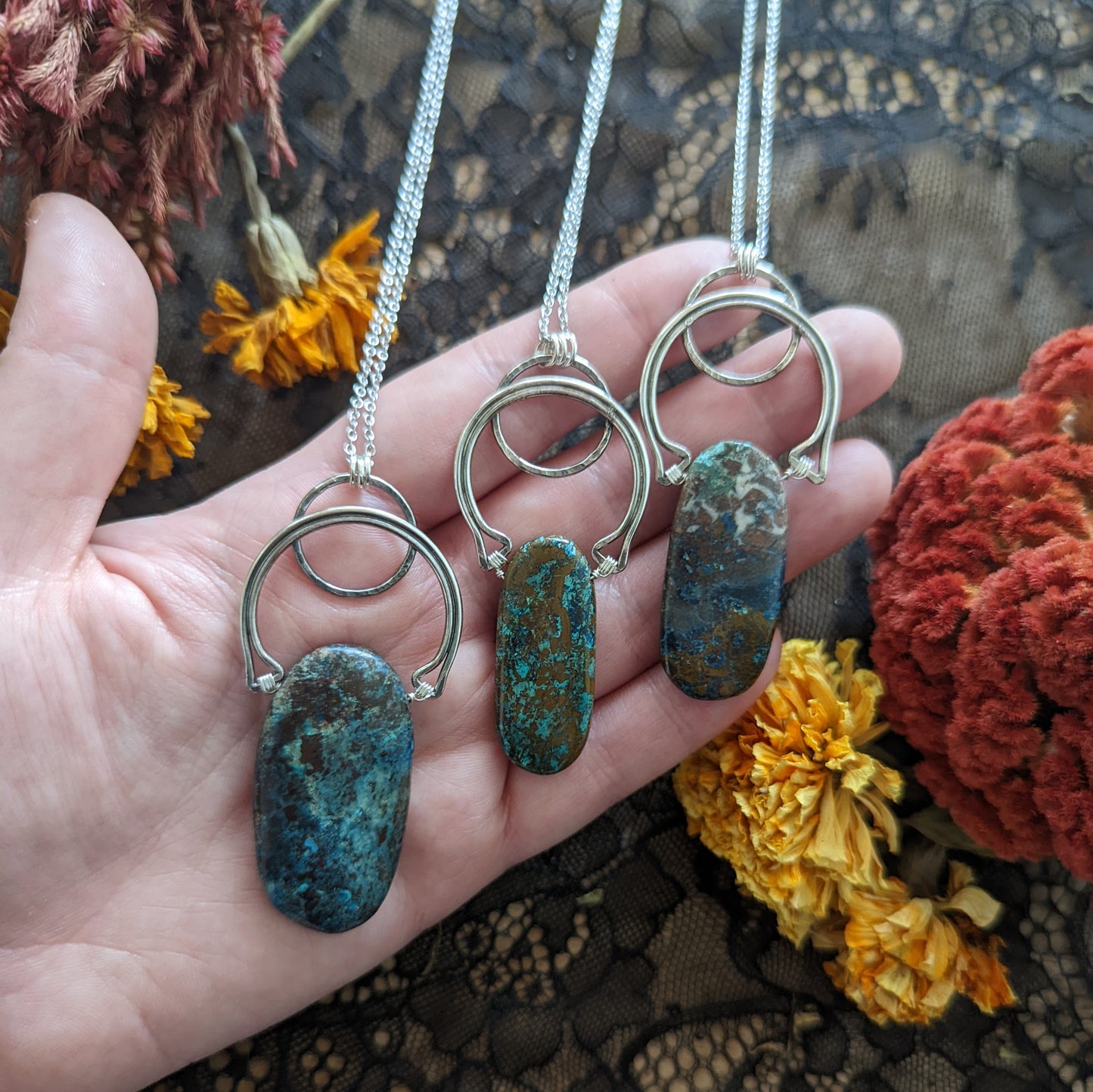 Azurite Stepping Stone Necklace