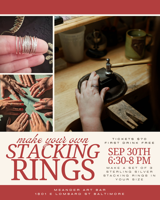 9/30 Make Your Own Hammered Stacking Rings