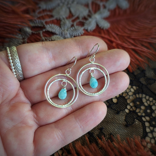 Amazonite Crest Earrings