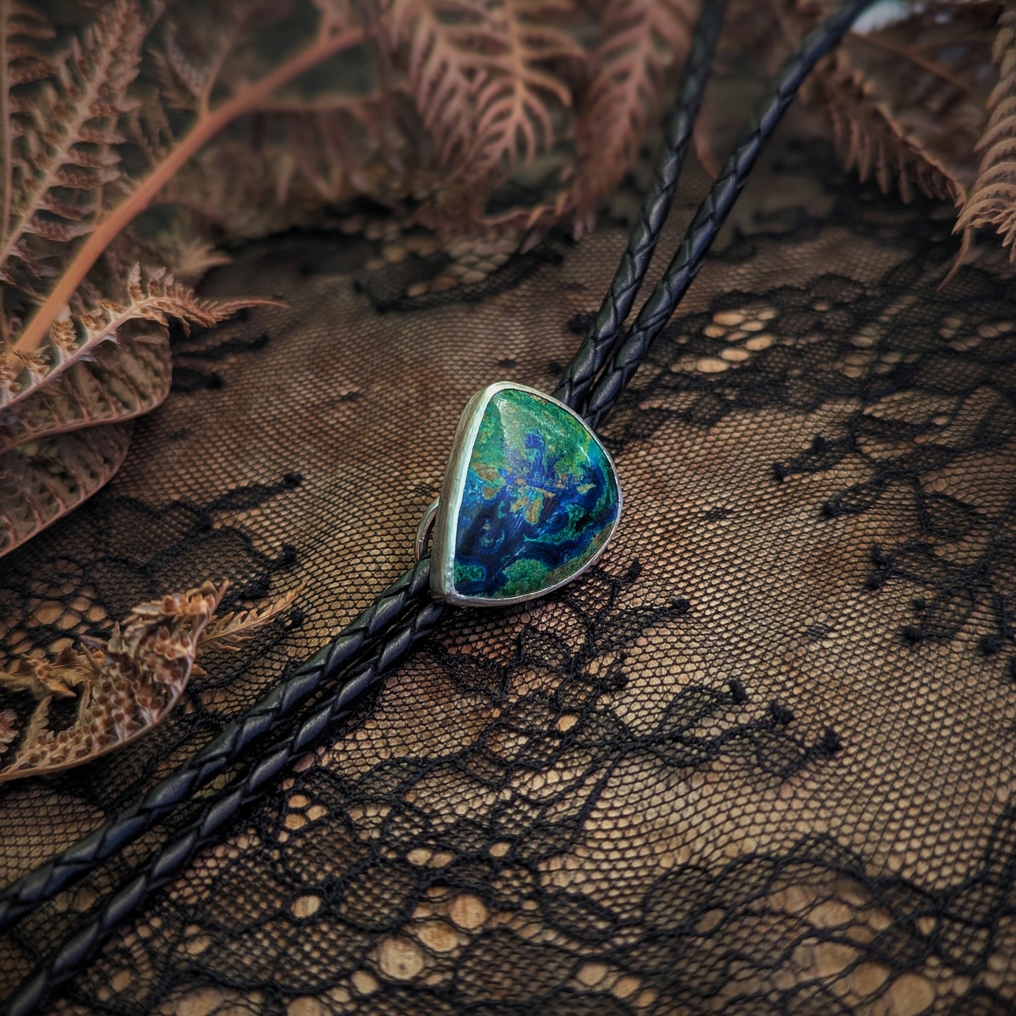 Malachite Azurite Bolo Tie