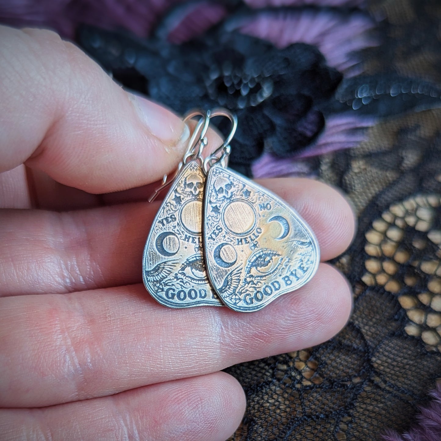 Ouija Planchette Earrings
