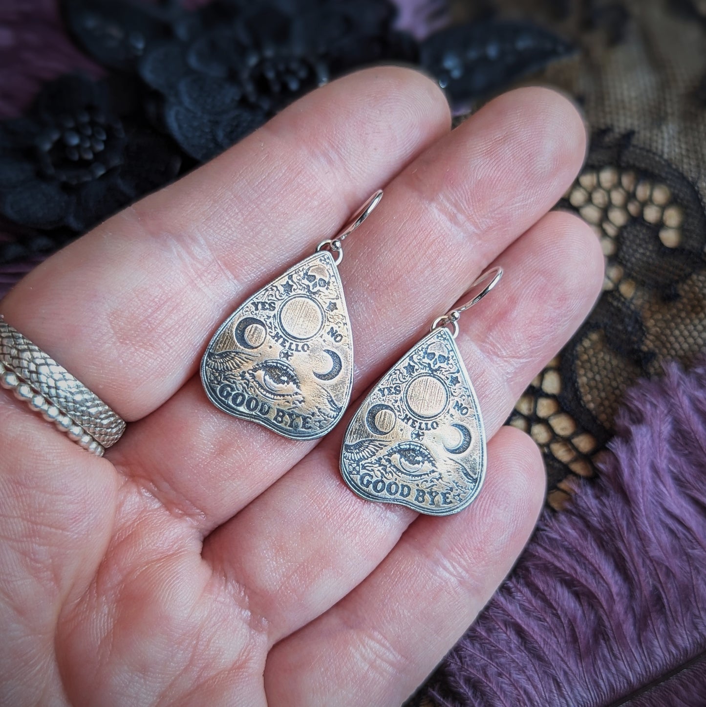 Ouija Planchette Earrings
