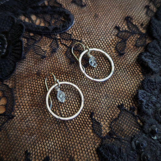 Herkimer Diamond Roundabout Earrings