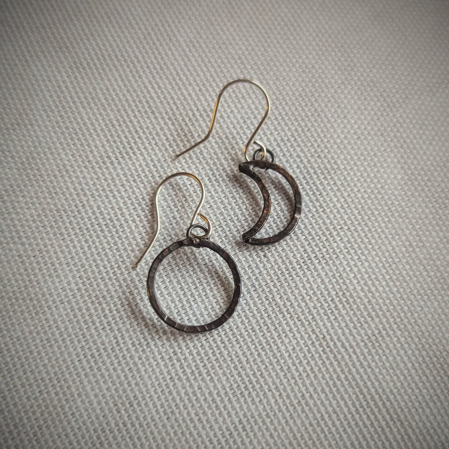 Copper Multi Moon Earrings