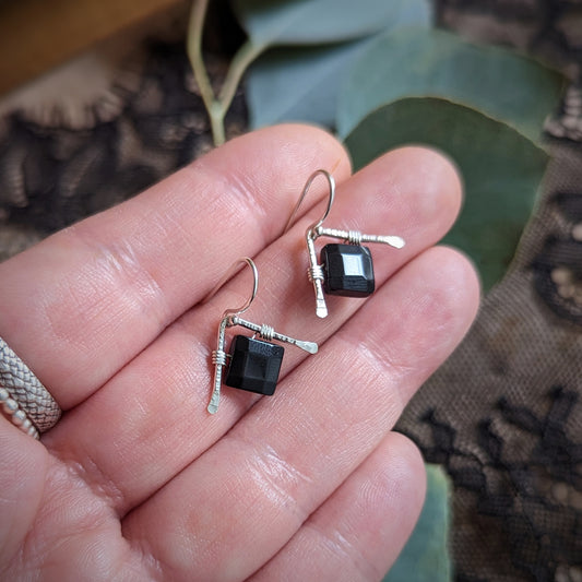 Onyx Eyelet Earrings