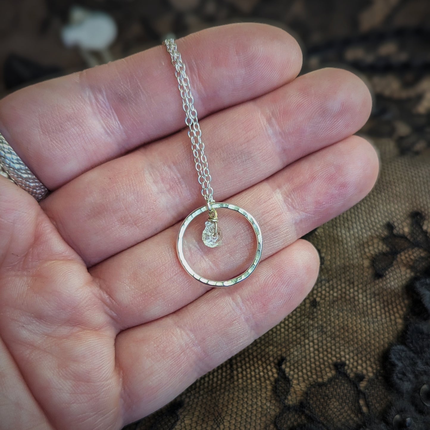 Herkimer Diamond Roundabout Necklace