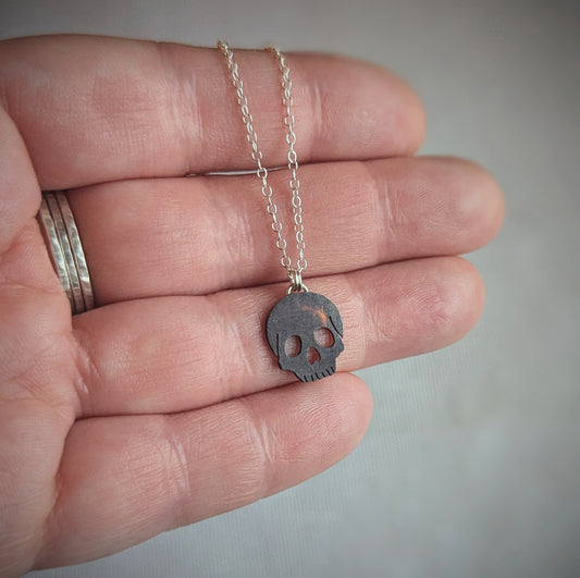 Copper Skull Necklace