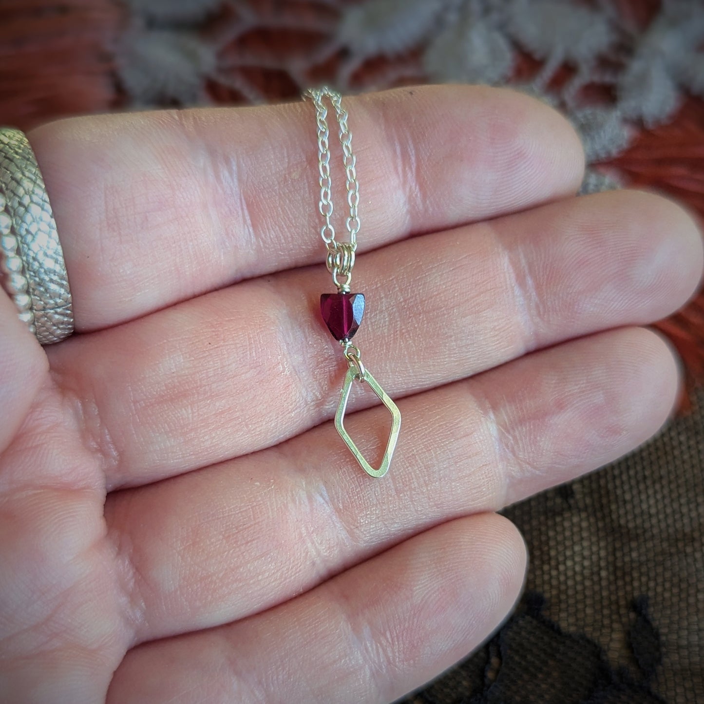 Garnet Diamond Necklace
