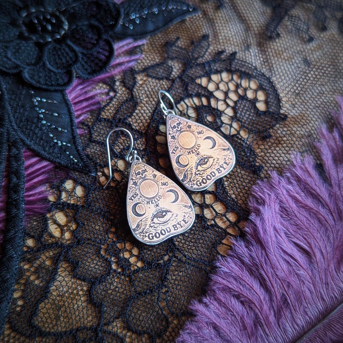 Ouija Planchette Earrings
