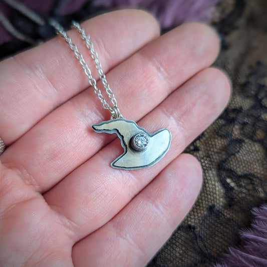 Crystal Witch Hat Necklace
