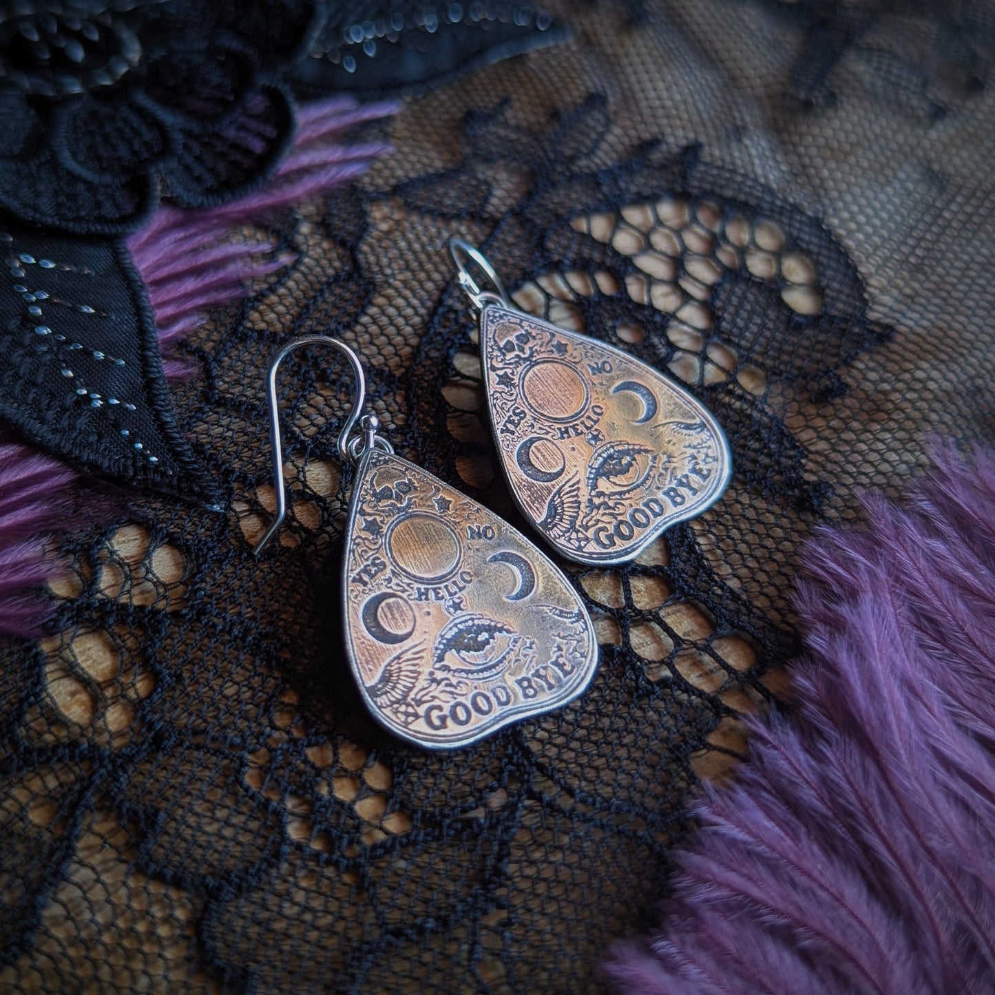 Ouija Planchette Earrings
