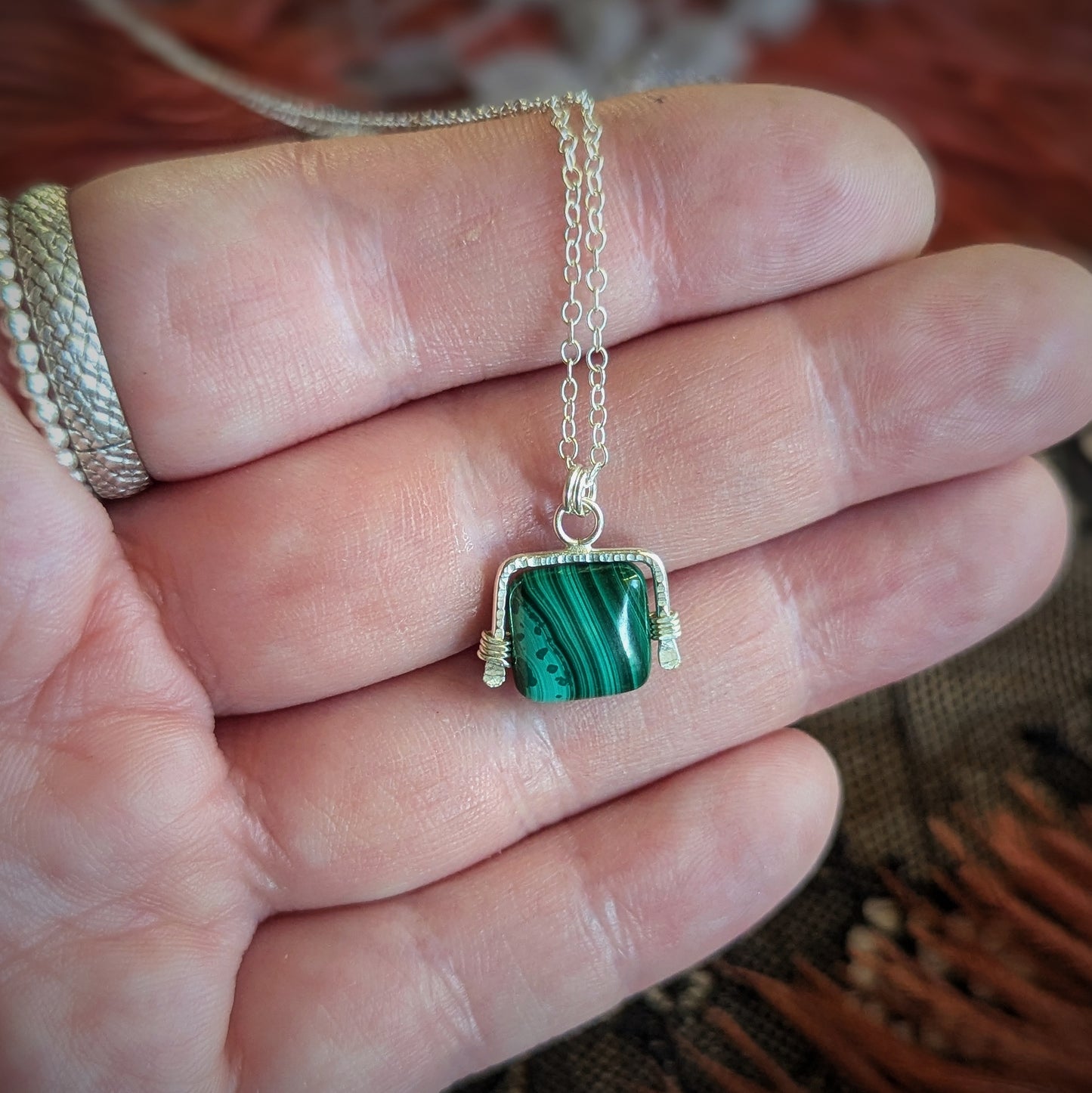 Malachite Stripe Necklace