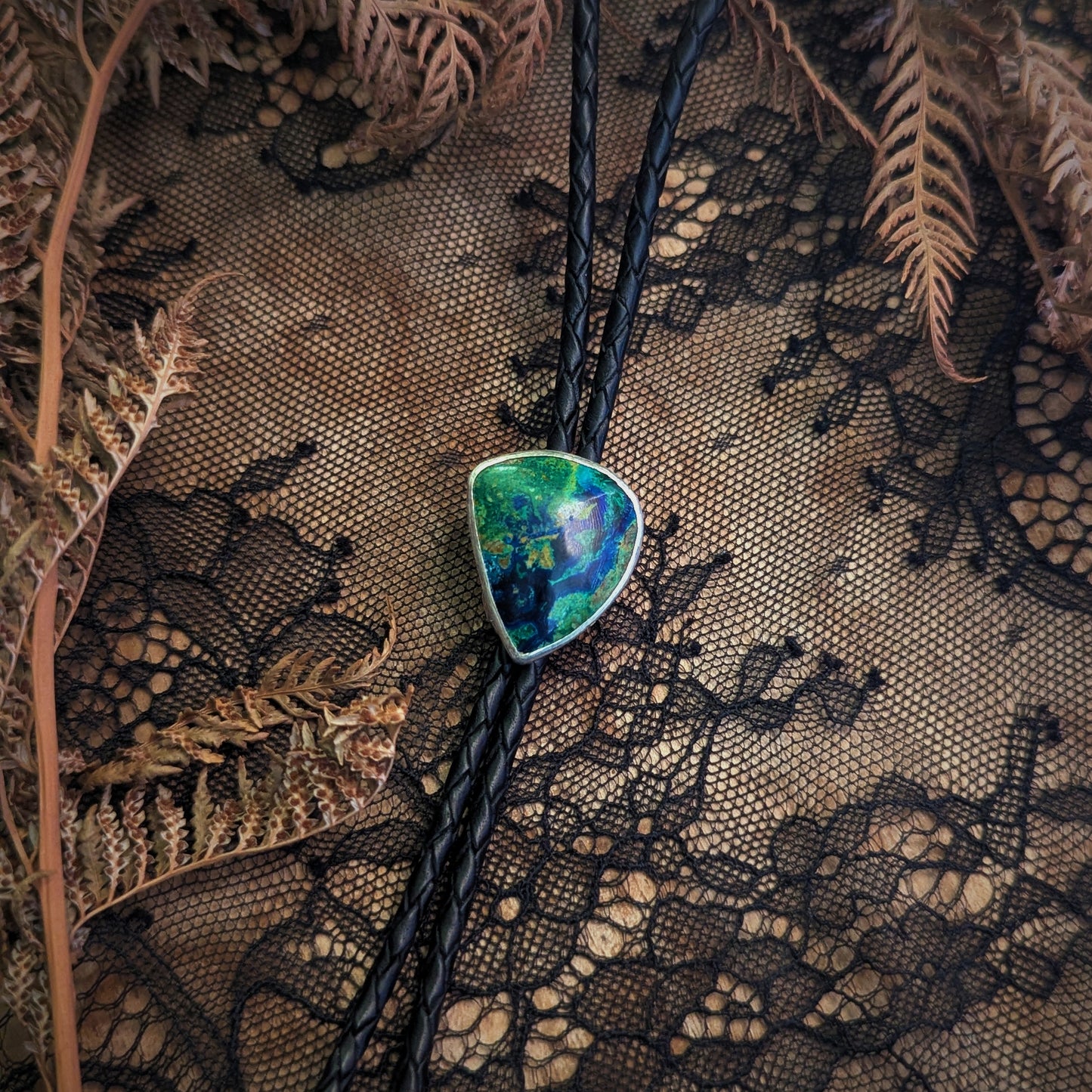 Malachite Azurite Bolo Tie