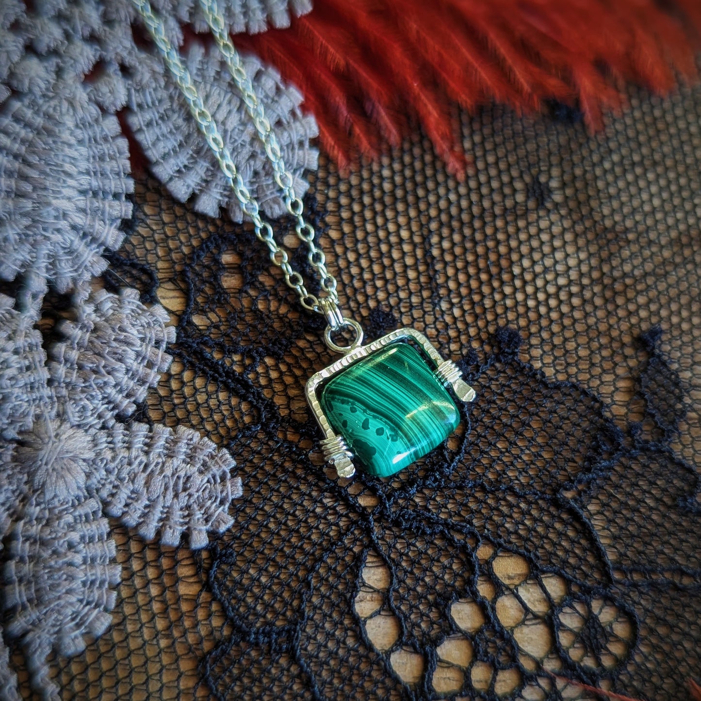 Malachite Stripe Necklace