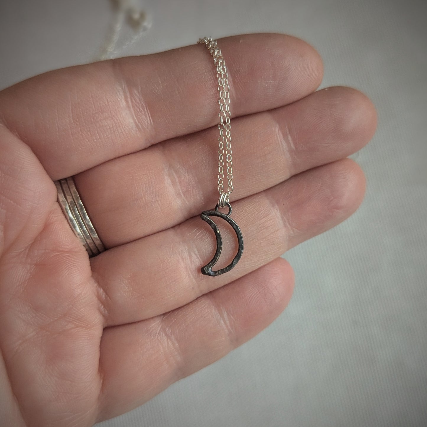 Copper Crescent Moon Necklace