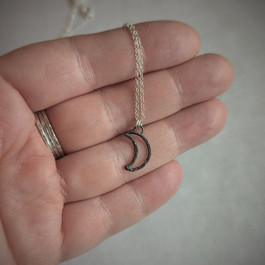 Copper Crescent Moon Necklace